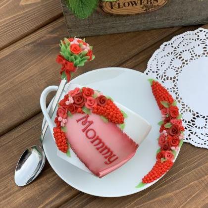 Tea Cup Gift For Mommy, Set Mug, Decorated Spoon,..