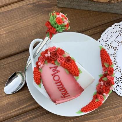 Tea Cup Gift For Mommy, Set Mug, Decorated Spoon,..