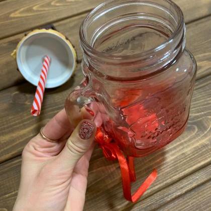 Candy Jar, Berry Mug, Coffee Cup, Red Slaked Mug..