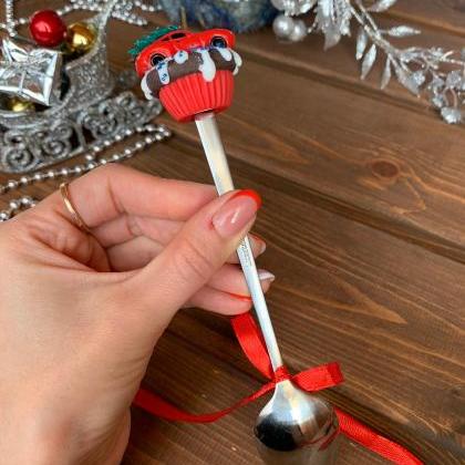 Christmas spoon with car decor, xma..