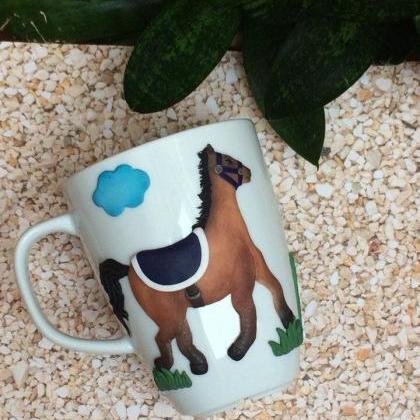 decor on a horse mug, Personalized ..