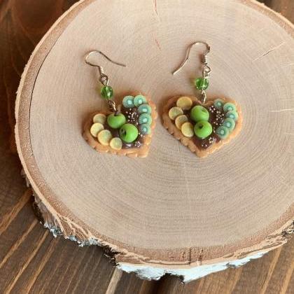 sweet earrings, miniature cookies, ..