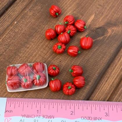 1:12 Scale Set Of Bell Peppers Accessory Dollhouse..