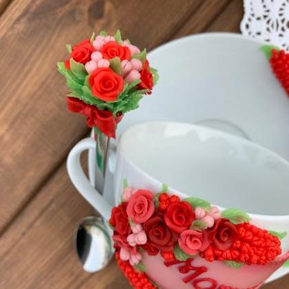 tea cup gift for mommy, set mug, de..