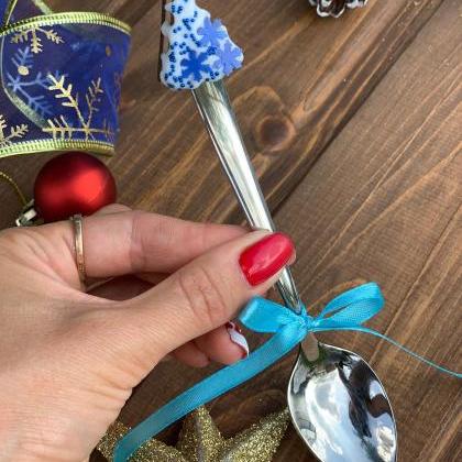 Christmas Spoon, Christmas Present, Decorated..