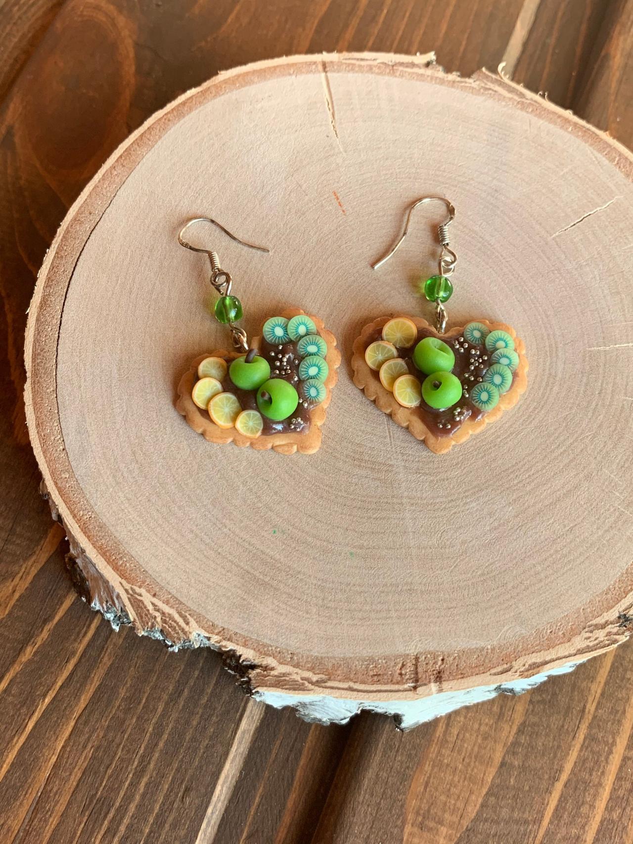 sweet earrings, miniature cookies, cute pendant earrings, bright summer, sweet jewelry, fruit jewelry, earrings miniature sweets