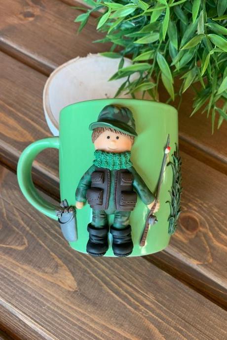 Mug for a rabak, gift to a fisherman, personalized mug, decorated mug 3D, customized cap, custom mug, Mug for best friend